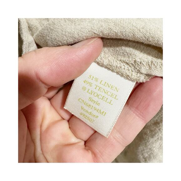 Caslon Women Medium Sand Beige Button Down Blouse Tunic - Picture 3 of 5